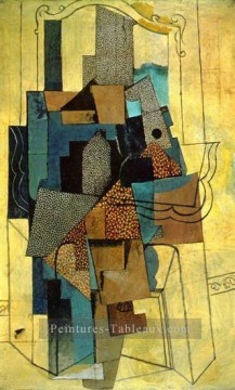 Homme à la cheminee 1916 cubisme Pablo Picasso Peinture à l'huile